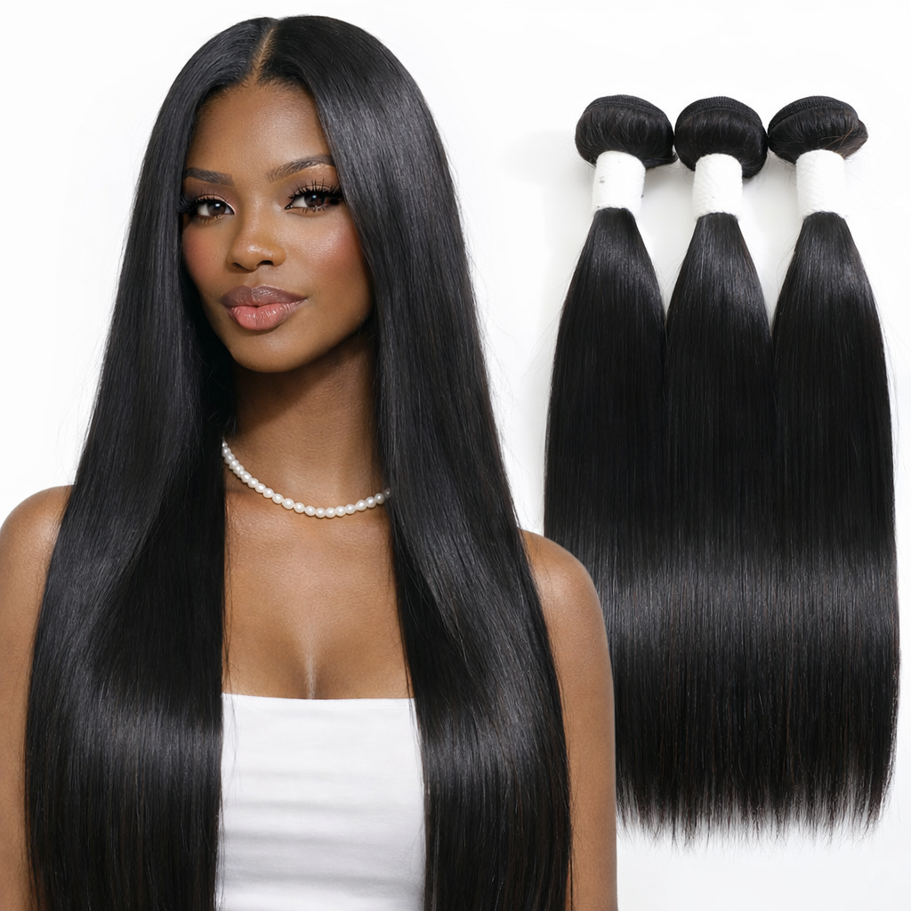 CindiRiver Bundles Straight 100% Human Hair