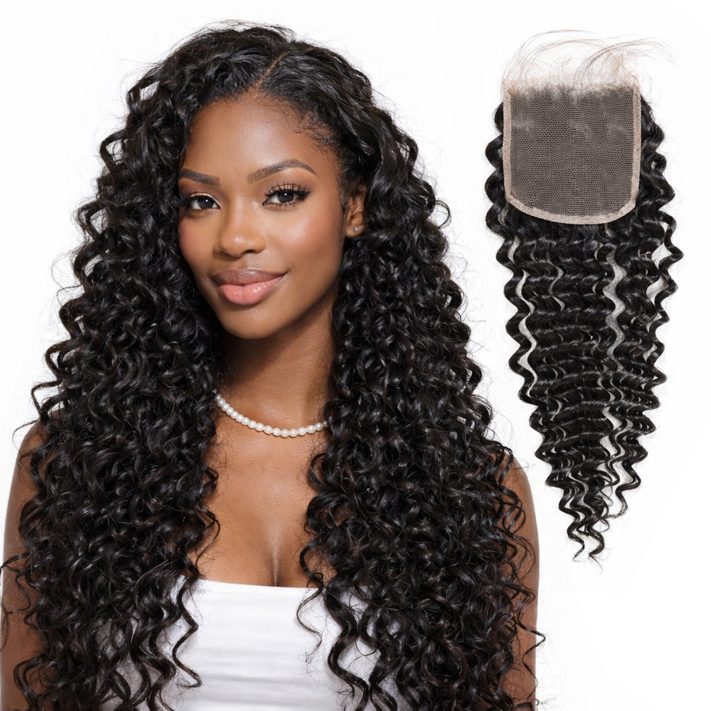 CindiRiver Deep Wave HD Lace 100% Human Hair