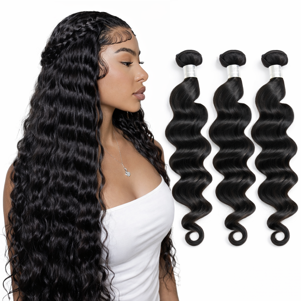 CindiRiver Bundles Loose Deep 100% Human Hair