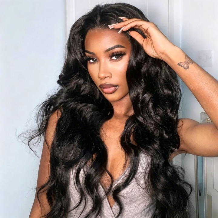 CindiRiver 5×5 HD Lace Body Wave Glueless Wig – 230% Density – product image 1