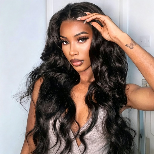 CindiRiver 5×5 HD Lace Body Wave Glueless Wig – 230% Density – product image 1