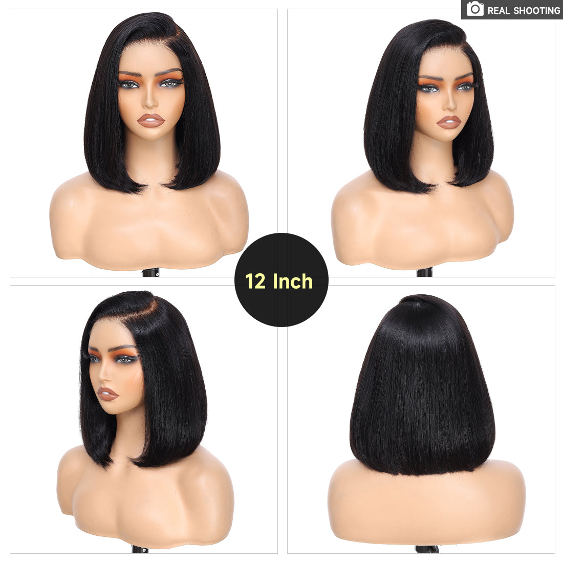 CindiRiver 100% Human Hair Glueless Wig 5x5 HD Lace BOB wig