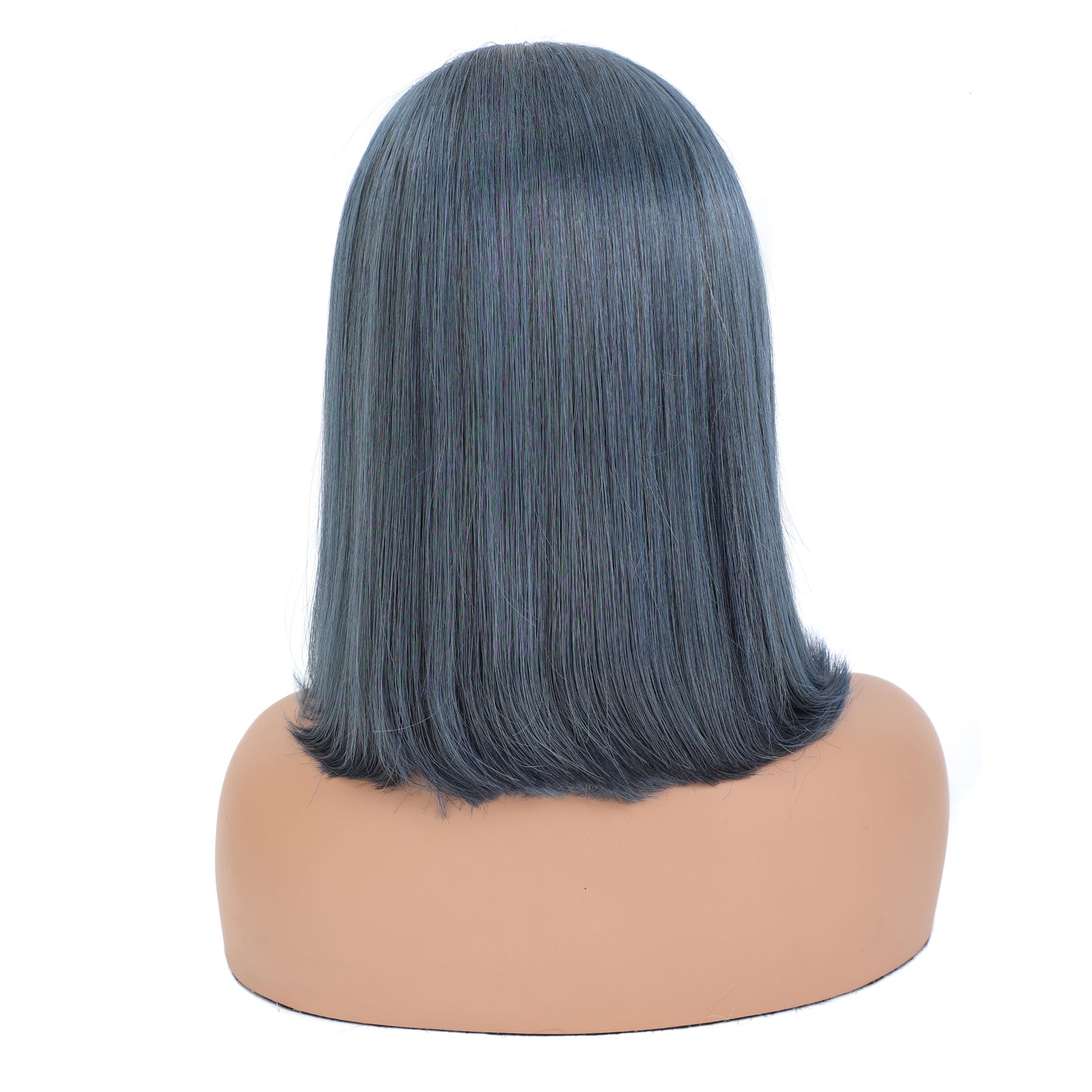 CindiRiver 100% Human Hair Glueless Wig 5x5 HD Lace BOB wig Misty Blue