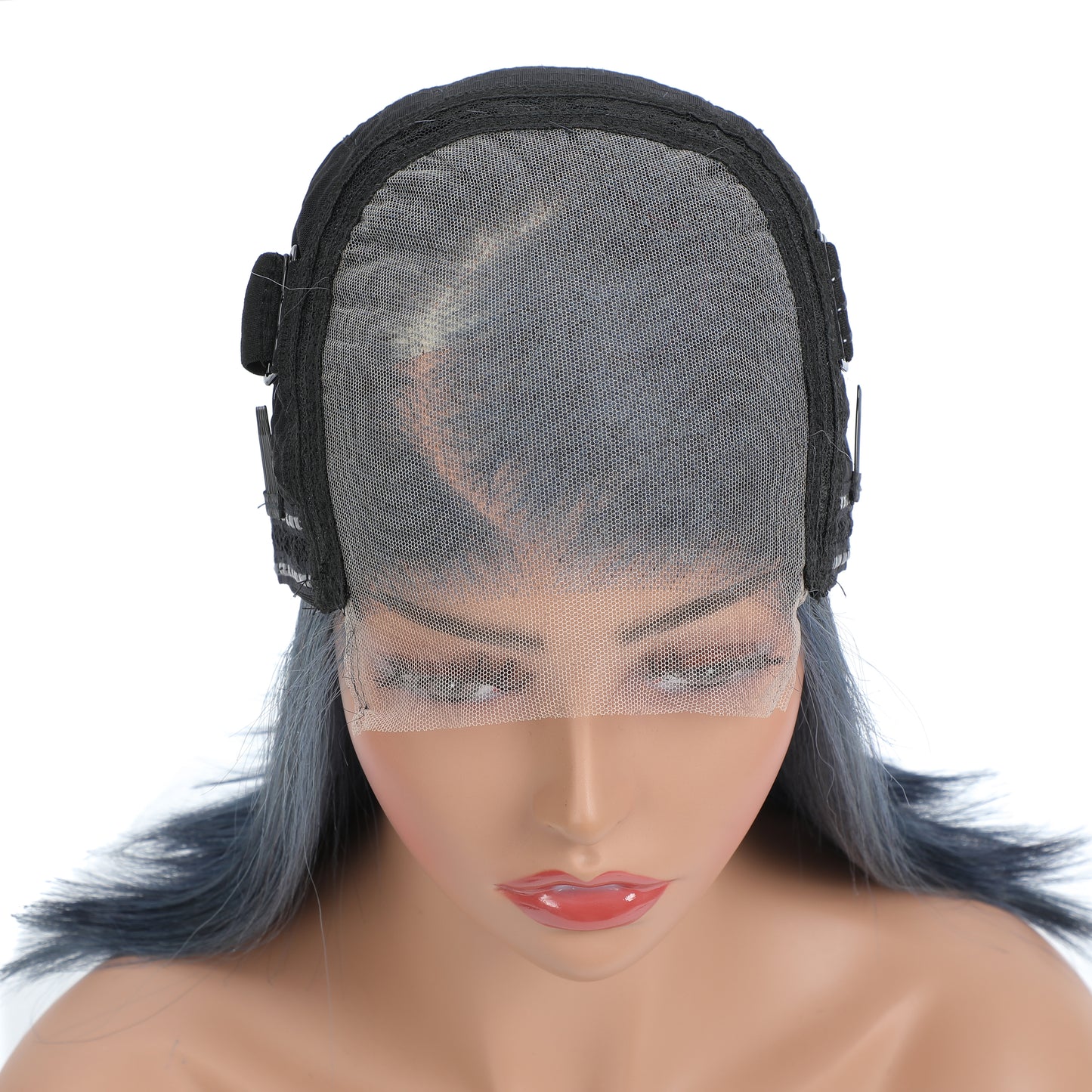 CindiRiver 100% Human Hair Glueless Wig 5x5 HD Lace BOB wig Misty Blue