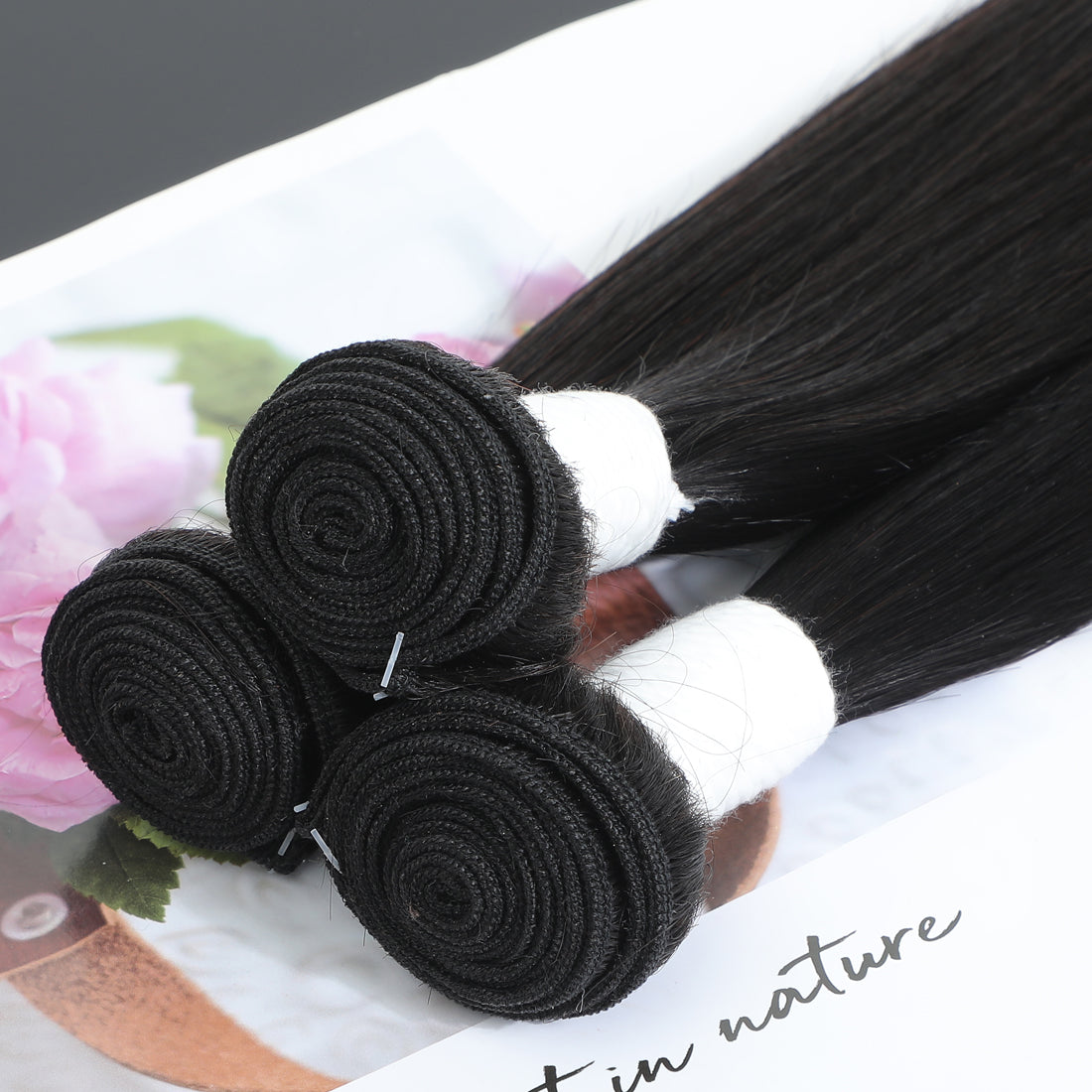 CindiRiver Silky Straight Virgin Human Hair Bundles – 3 Bundle Deal – product image 3