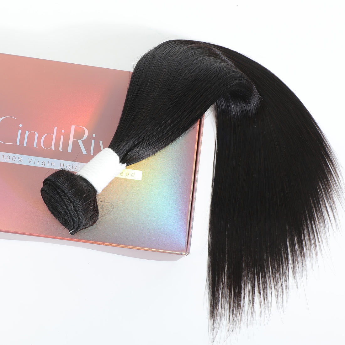 CindiRiver Silky Straight Virgin Human Hair Bundles – 3 Bundle Deal – product image 2