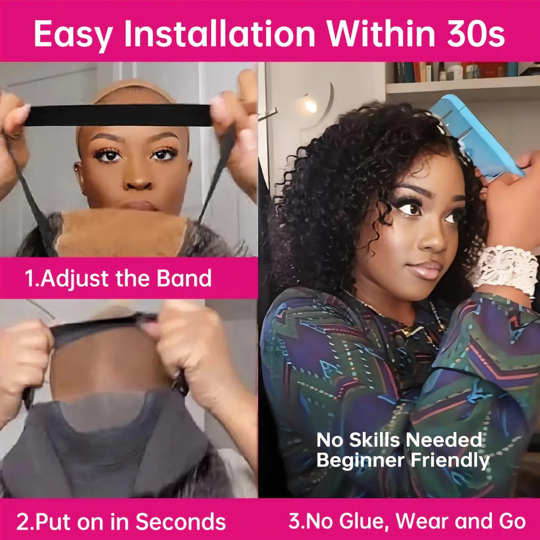 CindiRiver 5×5 HD Lace Water Wave Glueless Wig – 280% Density – product image 4