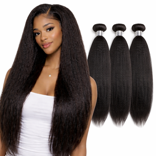 CindiRiver Bundles Yaki Straight 100% Human Hair