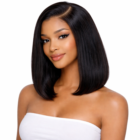 CindiRiver 100% Human Hair Glueless Wig 5x5 HD Lace BOB wig