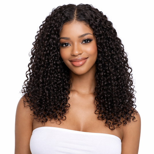 CindiRiver 100% Human Hair Glueless Wig 5x5 HD Lace Jerry Curly