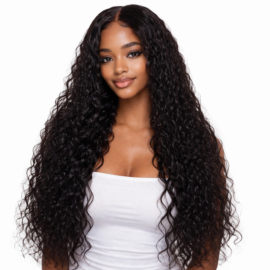 CindiRiver 100% Human Hair Glueless Wig 5x5 HD Lace Water Wave